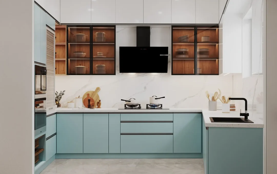 U-Shape Kitchen Design in Bangalore by ONNEXT Interios